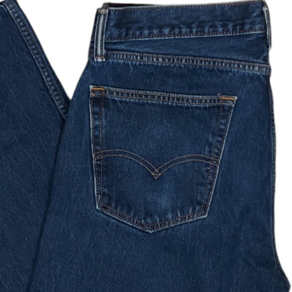 MEN'S LEVI'S 505 REGULAR FIT DARK WASH JEANS (36 X 29) - Picture 10 of 12